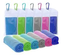 TowelTouch Cooling Towel Workout, Gym, Fitness, Golf, Yoga, Camping, Hiking, Bowling, Travel, Outdoor Sports Towel for Instant Cooling Relief (6 Packs)