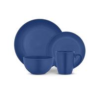 Tower 16 Piece Dinner Set, Smooth Matte Glaze Finish, Crafted from Strong & Durable Stoneware, Chip & Scratch Resistant, Dishwasher & Microwave Safe, Blue, T867035BLU