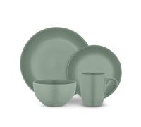 Tower 16 Piece Dinner Set, Smooth Matte Glaze Finish, Crafted from Strong & Durable Stoneware, Chip & Scratch Resistant, Dishwasher & Microwave Safe, Sage, T867035SGE