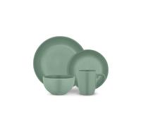 Tower 16 Piece Dinner Set, Smooth Matte Glaze Finish, Crafted from Strong & Durable Stoneware, Chip & Scratch Resistant, Dishwasher & Microwave Safe, Sage, T867035SGE