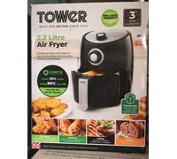 Tower 2.2L Air Fryer 1000W Manual Low Fat Cooker with Vortx Technology, Black