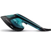 Tower Garment Steamer 1800W, 2-in-1 Steamer & Iron for Flexible Garment Care, One Temperature Technology, 25-Second Heat-Up, Ceramic Soleplate, 180ml Tank, Black & Teal (T22031TL)