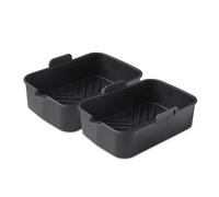 Tower 2 Silicone Rectangular Solid Trays, Black T843093