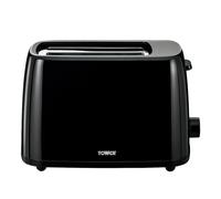 Tower 2-Slice Toaster 6 Browning Levels Cancel Removable Crumb Tray Black 650W