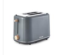 Tower 2 Slice Toaster, Scandi, T20027G, Grey with Wood Accents