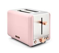 Tower 2-Slice Toaster, Stainless Steel, Cavaletto, T20036Rg, Black And Rose Gold In Light Pink Light Pink