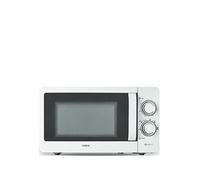 Tower Manual Microwave with Sleek Mirror Door, 800W, 20L, White & Chrome, T24042WHT
