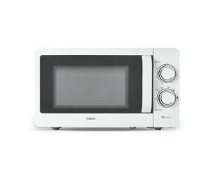 Tower 20L Manual Microwave, 800W, White | 5 power levels, Defrost function, 30 minute timer, 24.5cm Glass turntable, T24042WHT