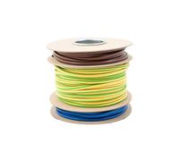 Tower 27MR3R 3mm x 100m Multi-Reel PVC Mixed Sleeving 20m Blue, 20m Brown and 60m Green/Yellow