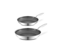 Tower 2pc Ti-Clad Frying Pan Set (20, 28cm) in Silver Tower Silver
