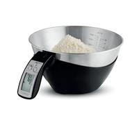 Tower 3-in-1 Digital Jug Scale, 1.5L Stainless Steel Bowl, 1g Precision, Add & Weigh for Wet & Dry Ingredients, Convertible Weight/Volume Modes, 5kg/11lb Capacity, Black, T876010BLK