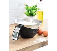 Tower 3-in-1 Digital Jug Scale, 1.5L Stainless Steel Bowl, 1g Precision, Add & Weigh for Wet & Dry Ingredients, Convertible Weight/Volume Modes, 5kg/11lb Capacity, Black, T876010BLK