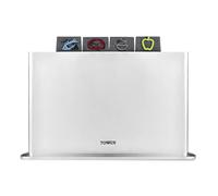 Tower 4 Piece Chopping Board Set with Stand, Grey/Fleck Design, T847042