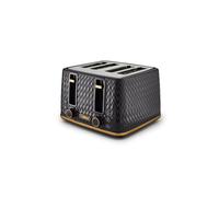 Tower Empire 4-Slice Toaster with Defrost/Reheat, 1600W, Black, T20061BLK