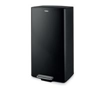 Tower 40L Rectangular Pedal Bin with Removable Inner Bucket and Filter Compartment, Durable Carbon Steel, Black