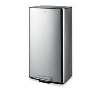 Tower 40L Rectangular Pedal Bin with Removable Inner Bucket and Filter Compartment, Strong & Durable, Stainless Steel