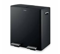 Tower 40L Twin Compartment Recycling Pedal Bin - Black