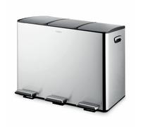Tower 45L Three Compartment Recycling Pedal Bin - Steel