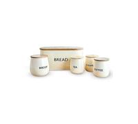 Tower 5 Piece Stainless Steel Round Storage Set Black