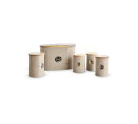 Tower 5 Piece Stainless Steel Round Storage Set Black