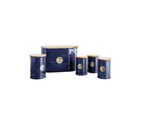 Tower 5 Piece Stainless Steel Round Storage Set Black