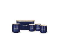 Tower 5 Piece Stainless Steel Round Storage Set Black