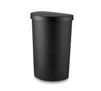 Tower Curved Sensor Bin with Liner Retainer Ring, Durable PP Body, Battery Operated, 50L, Black