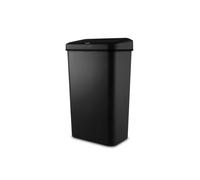Tower Rectangular Sensor Bin with Bin Liner Retainer Ring, Durable PP Body, Battery Operated, 50L, Black, T838025BLK