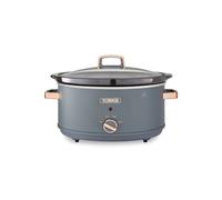 Tower 6.5L Slow Cooker, Cavaletto, 3 Heat Setting, T16043Gry, Grey And Rose Gold Grey