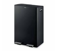 Tower 60L Twin Compartment Recycling Pedal Bin - Black