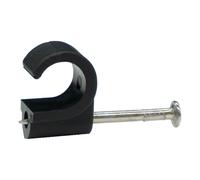 Tower 77CB07P 7-8mm Round Cable Clip Black (Pack of 100)