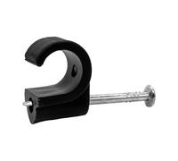 Tower 77CB25P 25-28mm Round Cable Clip Black (Pack of 50)