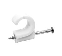 Tower 77CW19P 19-24mm Round Cable Clip White (Pack of 50)