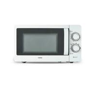 Tower Manual 20 Litre 800W Microwave with Dial Controls, 5 Power Levels, Defrost Function, 30 Minute Timer, White, T24044WHT
