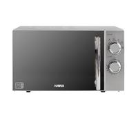 Tower 800W 20L Microwave with 5 Power Levels and a 30 Minute Timer, Silver, T24015S