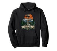 Tower Above Timber Fire Lookout Forest Ranger Pullover Hoodie