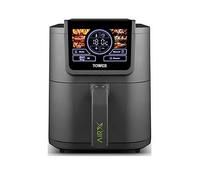 Tower T17166 AIRX 5L Digital Single Basket Air Fryer with A.I & Vortx Technology, 6 Cooking Pre-sets, Space Saving Design, 60 Minute Timer, 1500W, Grey