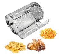 Tower Air Fryer Accessories Air Fryer Basket Tower Air Fryer Basket Tower Rotisserie Basket Stainless Steel Oven Round Rotisserie Basket Rotisserie Basket for BBQ,Peanut,Coffee Bean,Nuts,Walnut