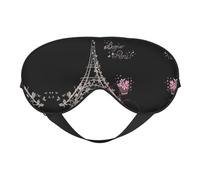 Tower and Bicycle Flowers Night Mask Soft Reversible Eye Cover Adjustable Strap Light Blocking Comfortable Rest