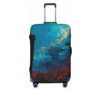 Tower And Red Roses Travel Luggage Covers - Elasticity Suitcase Covers Protector for Luggage 18-32 Inch