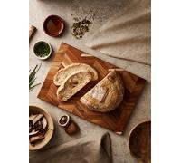 Barbary & Oak BO847022 Chevron Rectangle Chopping Board, Suitable for Food Preparation and Serving, Acacia Wood , Brown