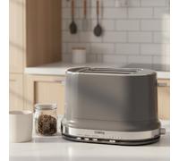 Tower Belle Grey 2-Slice Toaster with 7 Browning & Defrost/Reheat/Cancel Button