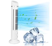 Tower Bladeless Fan,34dB Quiet 90°Oscillating Desk Fans Table Standing Cooling Fan Bedroom Bladeless Fans Space Saving Air Conditioner for Home Office RVs (White)