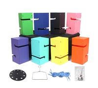 Tower Block Stacking Challenge Game for Team Building and Group Fun | Colorful ABS blocks with timed penalty rules turn ordinary gatherings into trust-building challenges for 5-20 players