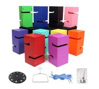 Tower Block Stacking Challenge Game for Team Building and Group Fun | Colorful ABS blocks with timed penalty rules turn ordinary gatherings into trust-building challenges for 5-20 players
