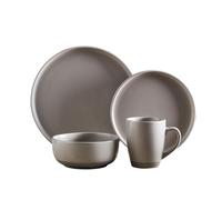 Barbary & Oak Avena 16 Piece Dinnerware Set Grey