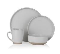 Tower BO867007WHT Avena 16 Piece Dinnerware Set Linen, White