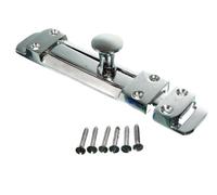 Tower Bolt Door Security Lock Polished Chrome 100MM 4 INCH + Screws Pack of 1