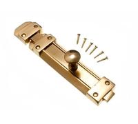TOWER BOLT SLIDE DOOR LOCK 200MM POLISHED BRASS WITH SCREWS