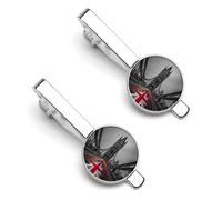 Tower Bridge English Flag Craft Tie Slide Print Ties Clip Bar Pin Gifts For Men